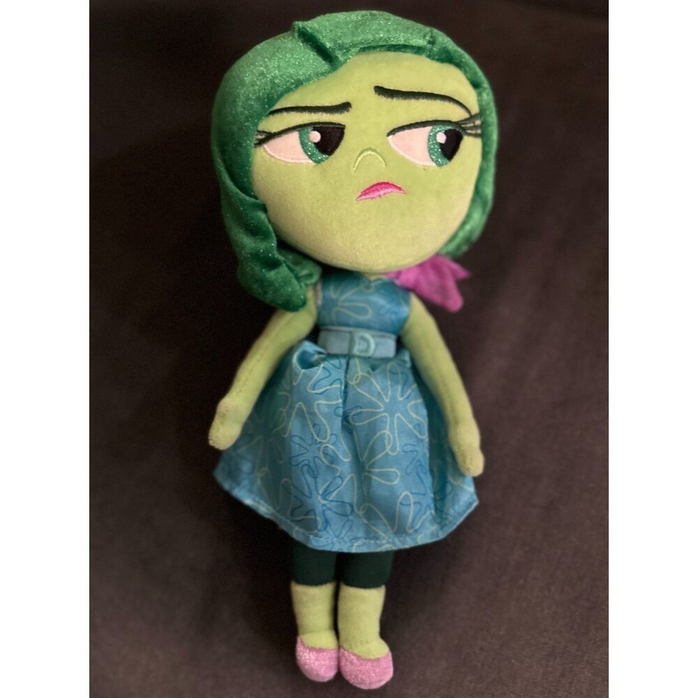 Disney Store Inside Out 2 Pixar Plush Doll Disgust Emotion Pixar Green 10" WoW!!